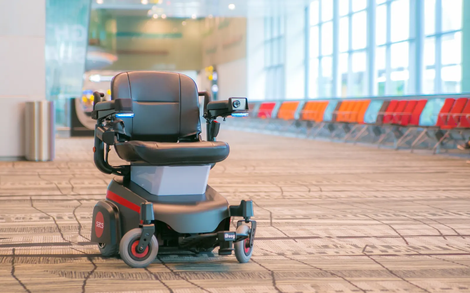 GAROO robotic mobility device, a one-seater, outdoors